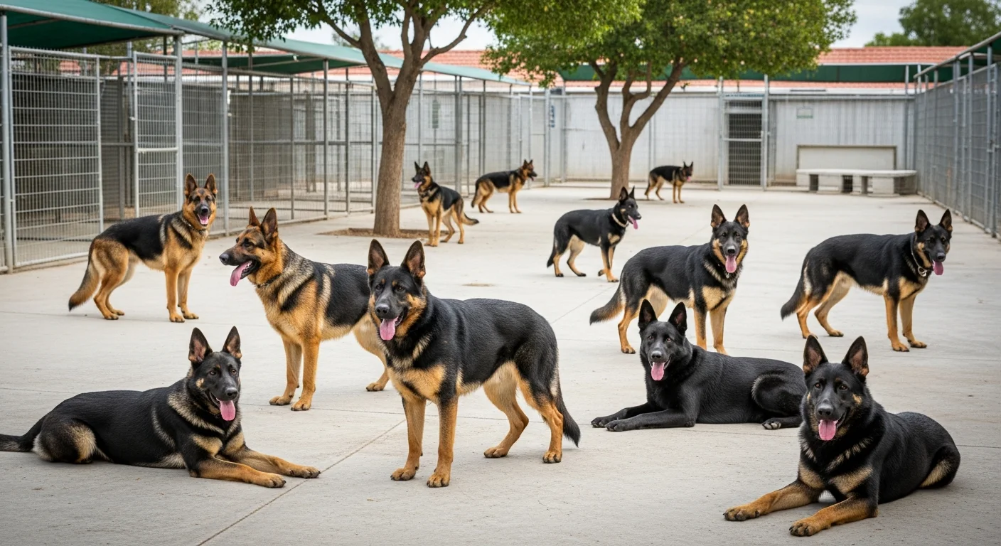 Working breed dogs from different lineages showing the phenotypic variation that healthy genetic diversity produces within a breed